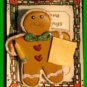Christmas PIN #0110 School Time Gingerbread Man with Pencil & Paper