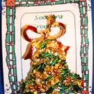 Christmas PIN #0025 VTG Bell w/Red Enamel Bow & Green Enamel Holly~Goldtone~ VGC Christmas PIN #0025 VTG Bell w/Red Enamel Bow & Green Enamel Holly~Goldtone~ VGC