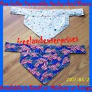 Dog Reversible Neckerchief Sleeve Red--White--Blue Collar