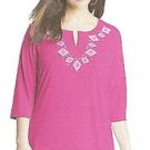 Clothing Just My Size Stud Tunic Top ~Smokin Hot Pink Color~Size 1XL~(16W)~ NWOT