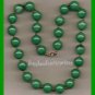 Necklace Beads Green Large Round Beads VINTAGE #132