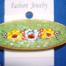 Jewelry #03 Vintage Micro Mosaic Floral Italian Pin/Brooch with Three Flowers