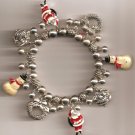 Christmas BRACELET #008 Santa-Snowman-Beaded Stretch Charm Bracelet ~ No Clasp ~ Christmas BRACELET #008 Santa-Snowman-Beaded Stretch Charm Bracelet ~ No Clasp ~