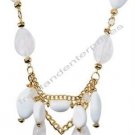 Necklace Beaded Baubles Statement Necklace ~ Goldtone & White ~ NEW in Box Necklace Beaded Baubles Statement Necklace ~ Goldtone & White ~ NEW in Box