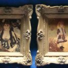 VTG Chalkware Plaques By French Auguste Renoir By Miniature Masters Inc NY-Set 2