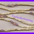 Necklace #122 Beads Pearly Rice Beads with Purple & Pink Necklace #122 Beads Pearly Rice Beads with Purple & Pink