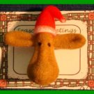 Christmas PIN #0112 Moose Tac Pin (Fuzzy) Unique/cute