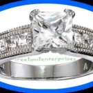 Ring Princess Cut Square CZ Ring Size 8 STERLING SILVER