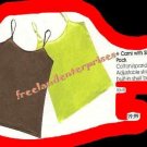 Women's Cami Tank wShelf Bra 2 Pack Lime Green & Brwn Sm Women's Cami Tank wShelf Bra 2 Pack Lime Green & Brwn Sm