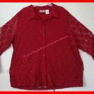 Womens Clothing Kathy Lee Lace Overlay Blouse 2XL Beautiful RED' Womens Clothing Kathy Lee Lace Overlay Blouse 2XL Beautiful RED'