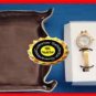 Watch Sparkling Gift Set with Hoop Earrings and Catch All Tray ~ Goldtone NIB