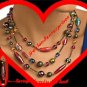 Necklace, Earring Beaded Multi-color Gift Set 16" long ~ NEW ~