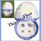 Earring Easter Egg Box with 2 pairs Earrings NEW For Spring