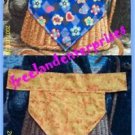 Dog Reversible Neckerchief Collar Sleeve Flowers and Hearts