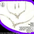 Necklace Bracelet & Earring Classic 3-Piece Gift Set SILVERTONE (Avon New Boxed)
