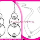 Necklace Earring Addison CZ Double Strand Necklace & Drop Earrings Gift Set