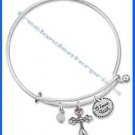 Bracelet Precious Charms Bracelet ~ CROSS ~ Inspirational ~Silvertone NEW in Box Bracelet Precious Charms Bracelet ~ CROSS ~ Inspirational ~Silvertone NEW in Box