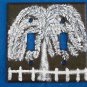 Light Switch Plate Cover - Decorative Weep'g Tree-Fence - Brown & White w/Screws