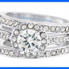 Ring Infinite Romance 3 Piece CZ Engagement Set ~ Silvertone ~Size 8~ NEW Boxed