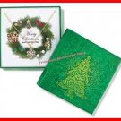 Christmas Necklace Wreath Necklace and Earring Holiday Gift Set (Circa 2016) NEW