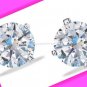 Earring Sterling Silver Sleek CZ Stud Earrings ~NEW Boxed~(Circa 2016-Gift Idea)