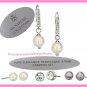 Earring Pure Elegance Pearlesque 4 Pair Earring Set With Box Silvertone NIB