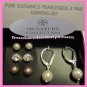 Earring Pure Elegance Pearlesque 4 Pair Earring Set With Box Silvertone NIB