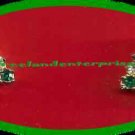 Christmas Earrings Sparkling Christmas Tree Pierced Stud