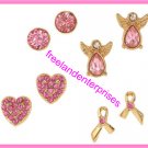 Breast Cancer Pink Hope Stud Earring Pack fo Four Goldtone Earrings 2018