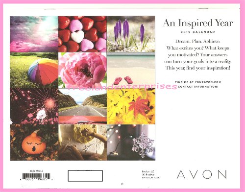 Avon 2019 12-Month Calendar Collectible "An Inspired Year" ~Dream-Plan