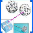 Earring CZ Stud Silvertone Dream with Blue Gift Box ~NEW~