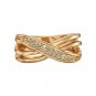 Ring Pacific Rays Pav&Atilde;&copy; ~ Goldtone With Pav&Atilde;&copy; Accents ~ Size 10 ~ NEW Boxed