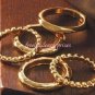 Ring Modern Metals Stacking 5 Ring Set ~ Goldtone ~ Size 8 ~ NEW Boxed