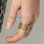 Ring Modern Metals Stacking 5 Ring Set ~ Goldtone ~ Size 8 ~ NEW Boxed