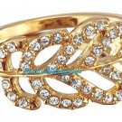 Ring Palm Leaf Pave` Ring ~ Goldtone ~ Leaf Shape ~ Size 8 ~ NEW in Box Ring Palm Leaf Pave` Ring ~ Goldtone ~ Leaf Shape ~ Size 8 ~ NEW in Box