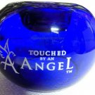 Candle "TOUCHED BY AN ANGEL" Cobalt Blue Glass Tealight ~AVON Exclusive 1998 NOS