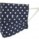 Fashion 2-ply Adult Cotton Fabric Navy Blue and White Polka Dots Mask Fashion 2-ply Adult Cotton Fabric Navy Blue and White Polka Dots Mask