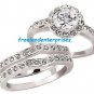 Ring CZ Solitaire Ring With Jacket Set ~Silvertone~ Size 8 (New Old Stock) @2013