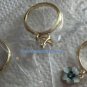 Ring Heather Three Piece Blue Stackable Ring Goldtone ~ Size 8 ~ (NEW Box 2012)