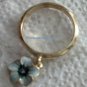 Ring Heather Three Piece Blue Stackable Ring Goldtone ~ Size 8 ~ (NEW Box 2012)