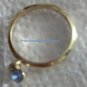 Ring Heather Three Piece Blue Stackable Ring Goldtone ~ Size 8 ~ (NEW Box 2012)