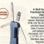 Multi-Tool Functionall Key Chain ~ Color: BLUE & SILVER~5 Features~New Old Stock