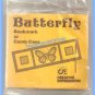 CRAFTS Creative Expression Cross Stitch/Needlepoint Butterfly Bookmark-Comb case
