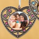 Photo Frame Avon Faux Gem Heart 3 In 1 Ornament, Table Decor, Magnet, Frame-PINK