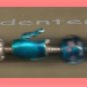 Bracelet Slide Charm Bracelet ~w/Silvertone Chain & Glass Beads--Ex-Cond