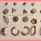 Earring Spring Fling Essential 12 Pair Silvertone & Goldtone Pierced ~NEW Boxed~
