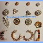 Earring Spring Fling Essential 12 Pair Silvertone & Goldtone Pierced ~NEW Boxed~