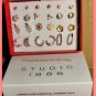 Earring Spring Fling Essential 12 Pair Silvertone & Goldtone Pierced ~NEW Boxed~