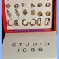 Earring Spring Fling Essential 12 Pair Silvertone & Goldtone Pierced ~NEW Boxed~
