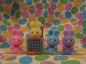 Easter Bunny in a Box Magnet